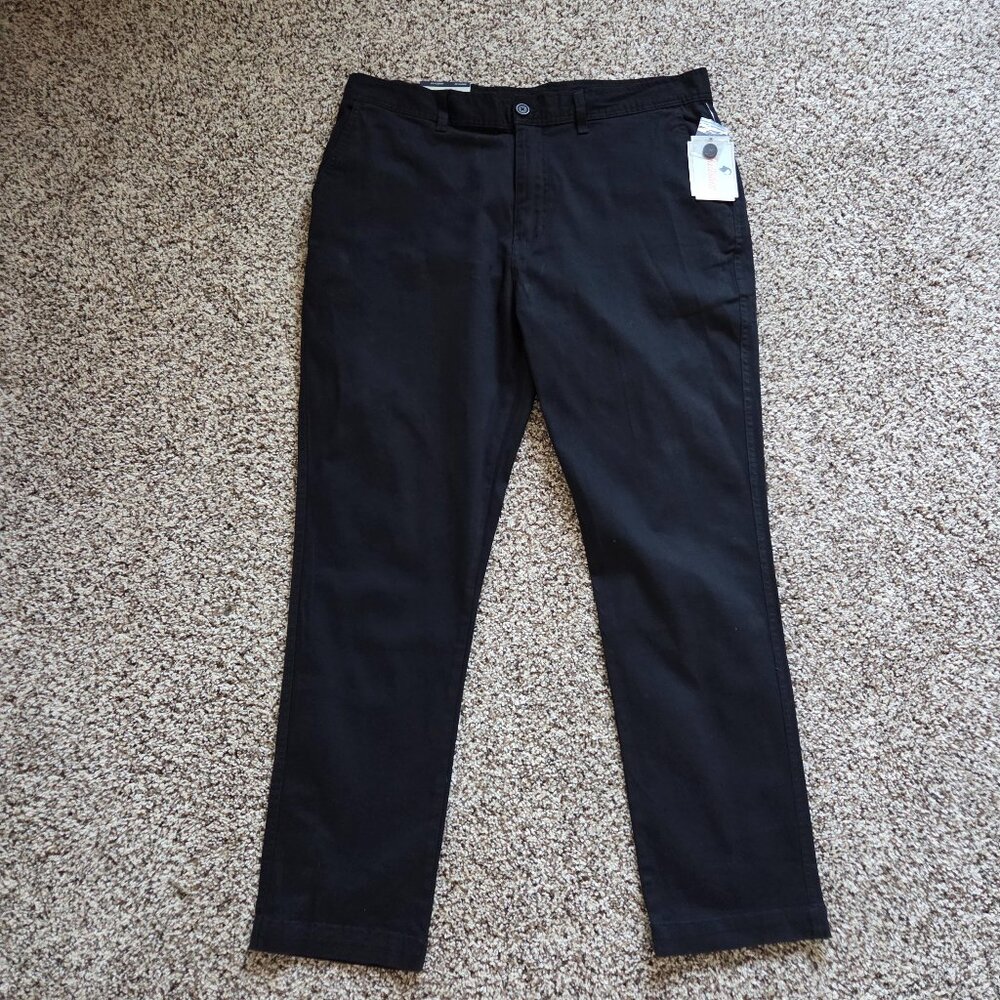 Hallstatt Men's Stretch Comfort Twill Pants Size 40x32 Black British Preppy